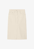 Off-white denim split skirt
