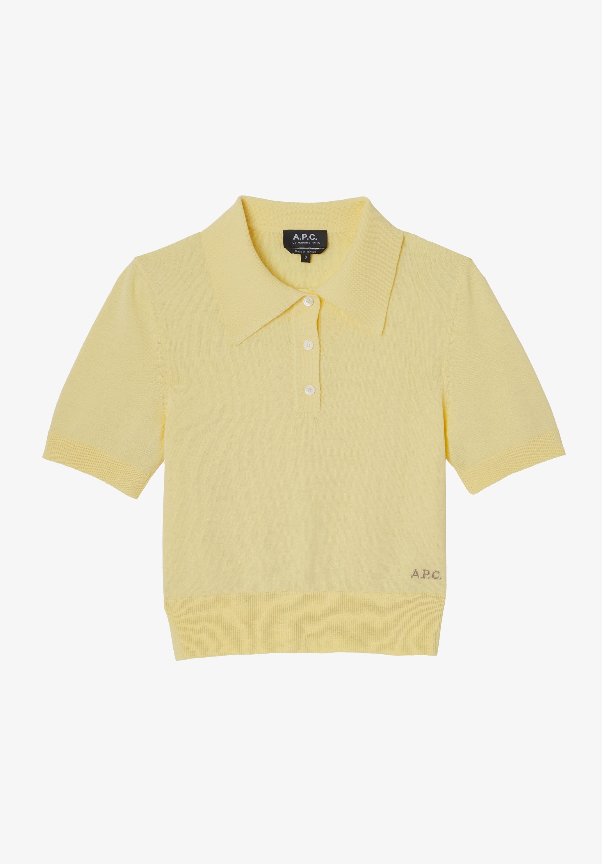 Solid-colour polo shirt in cotton crepe - 0