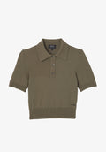Solid-colour polo shirt in cotton crepe - 0