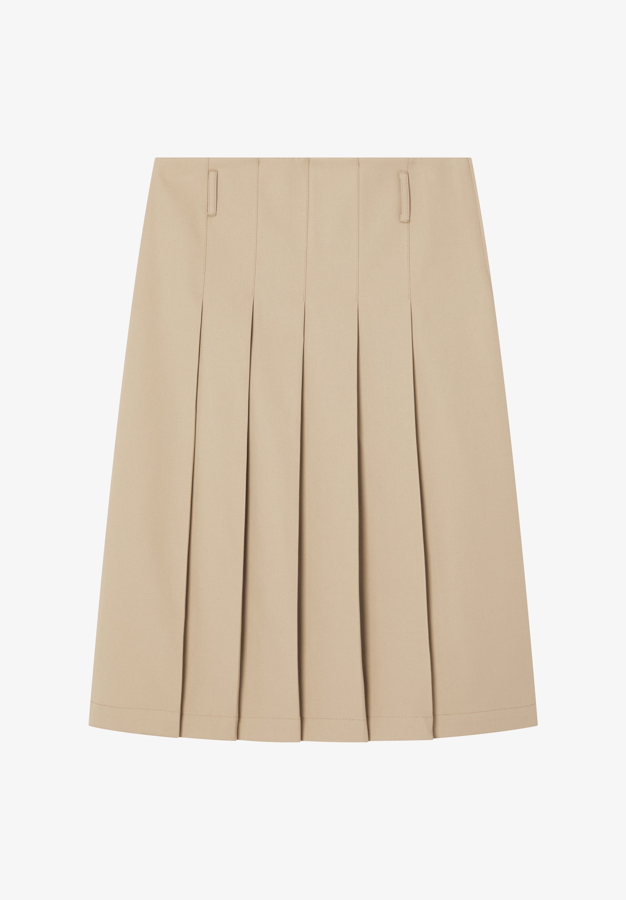 Pleated beige skirt - 0