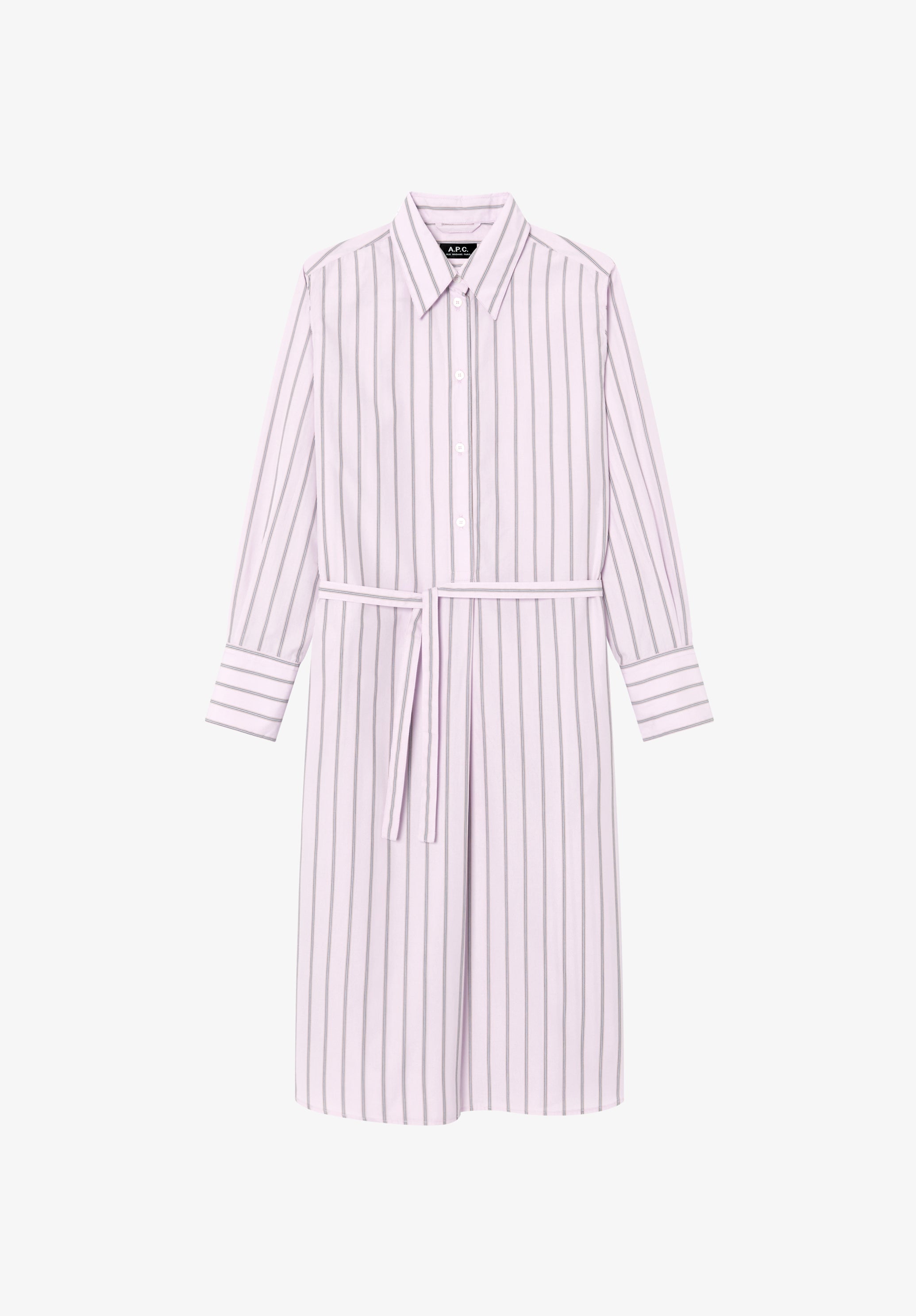 Long pink shirt dress - 0