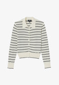 Striped polo cardigan - 0