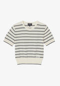Striped short-sleeve top - 0