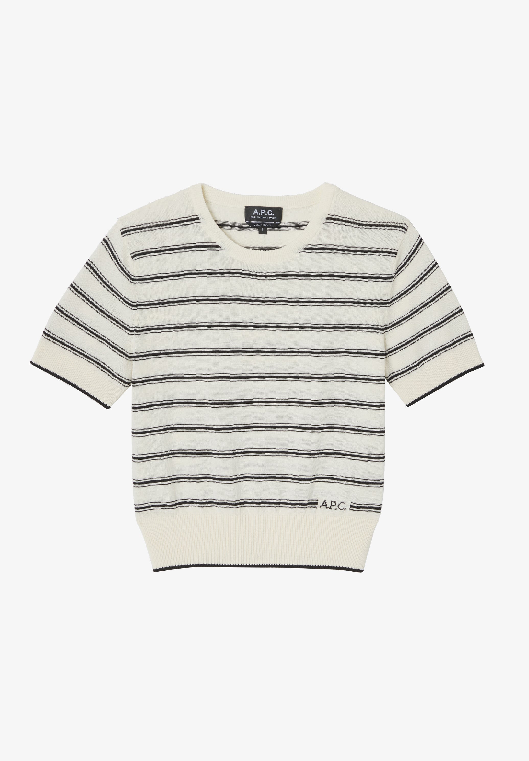 Striped short-sleeve top - 0