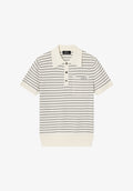 Fitted striped ecru polo - 0