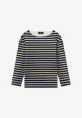 Striped top with three-quarter sleeves - 0