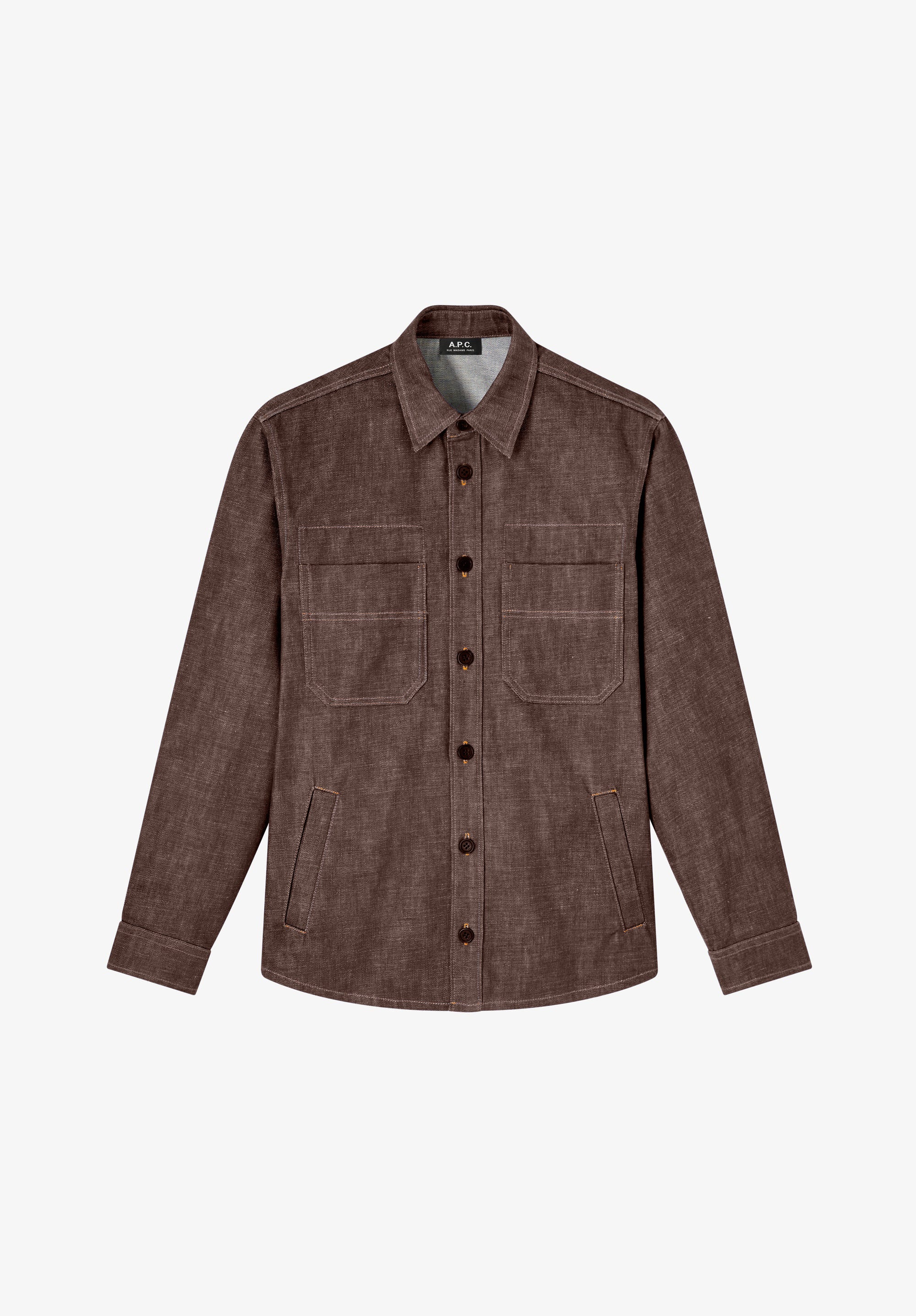 Dark brown denim workwear jacket