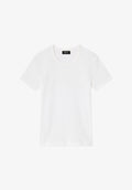 Fitted white organic cotton t-shirt - 0