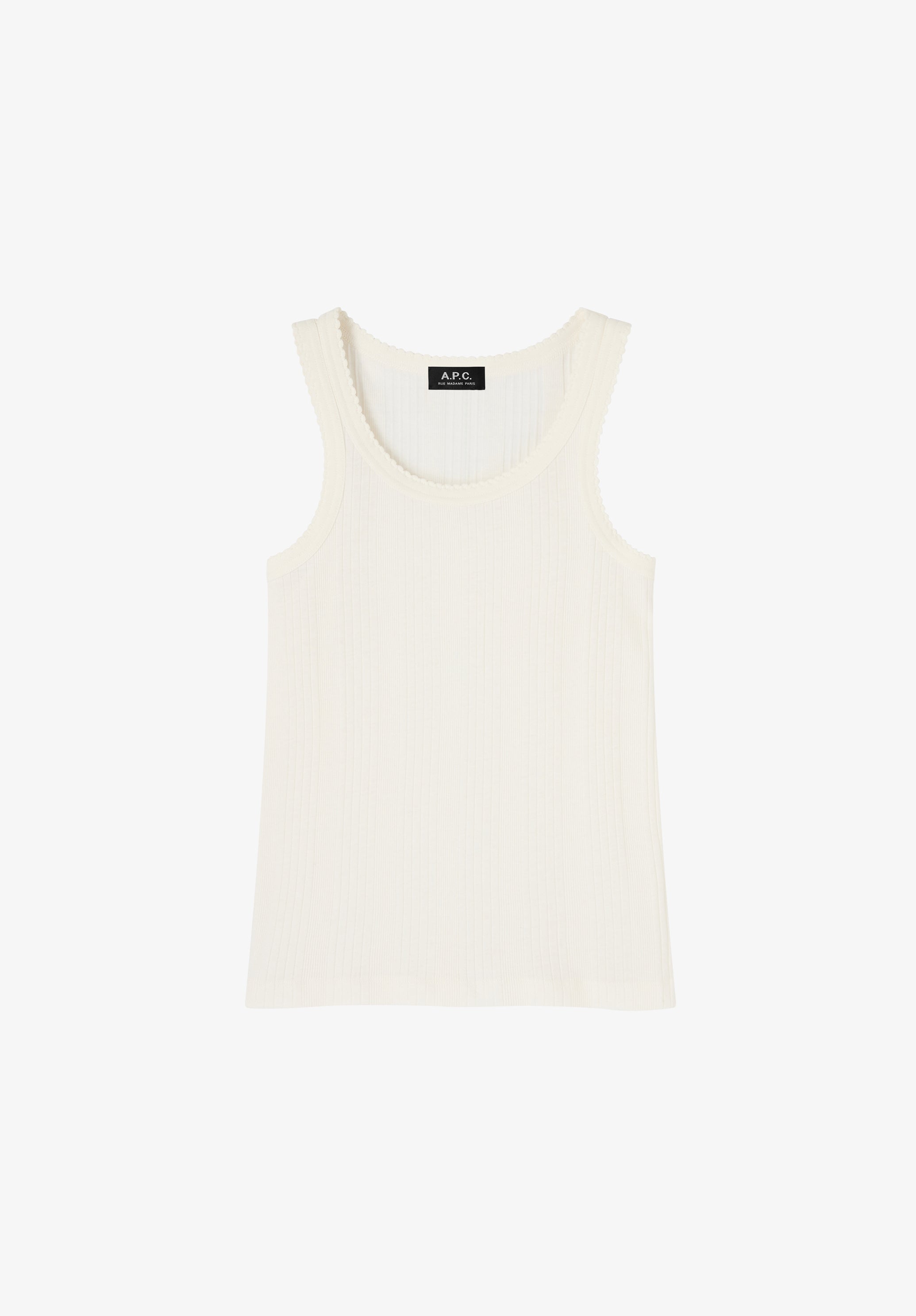 White organic cotton tank top - 0