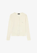 Fitted ecru cardigan with A.P.C. micro-logo - 0