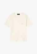 Fitted ecru t-shirt with A.P.C. micro-logo - 0