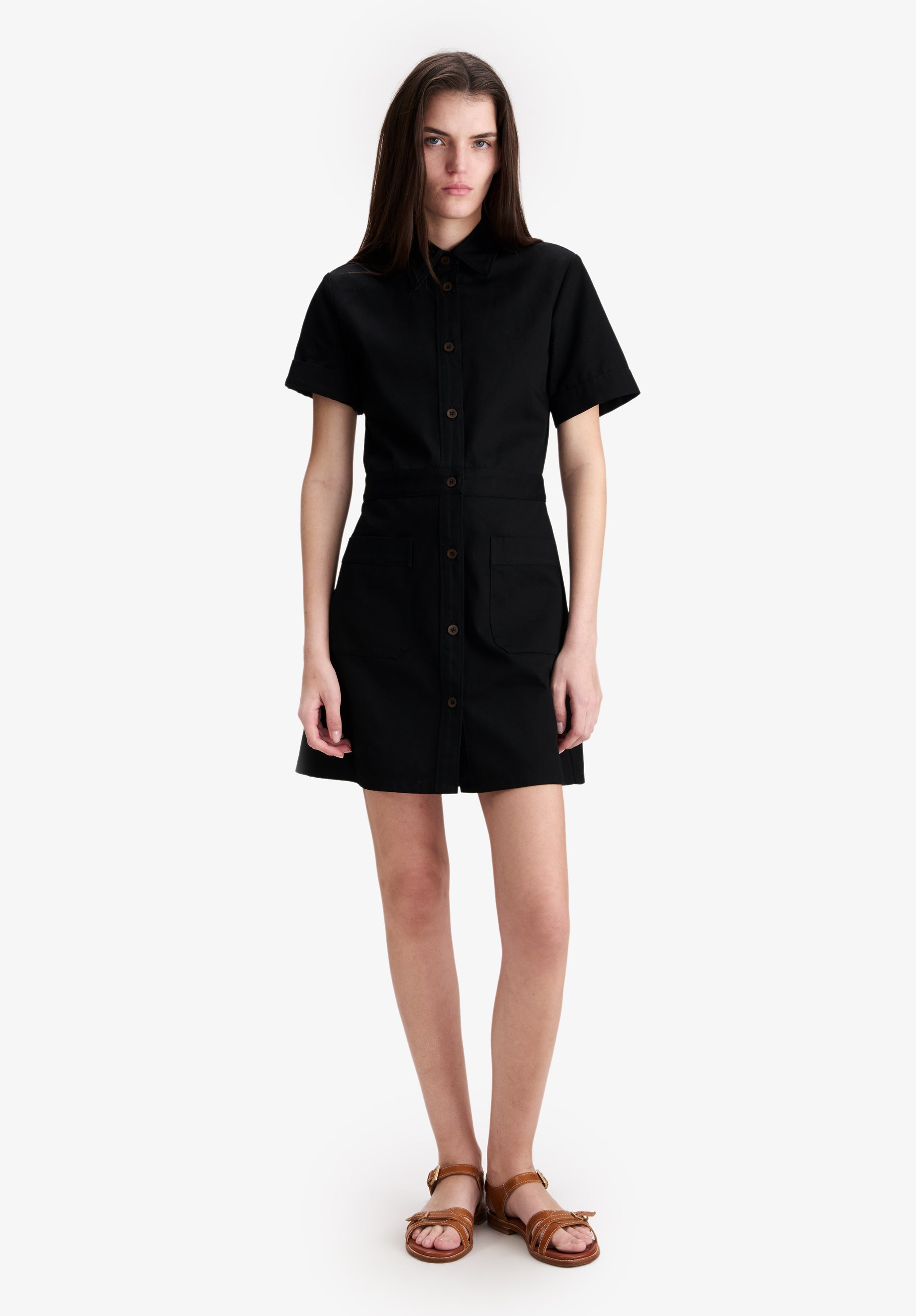 Black moleskin dress - 1