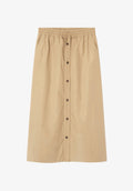 Long beige organic cotton skirt
