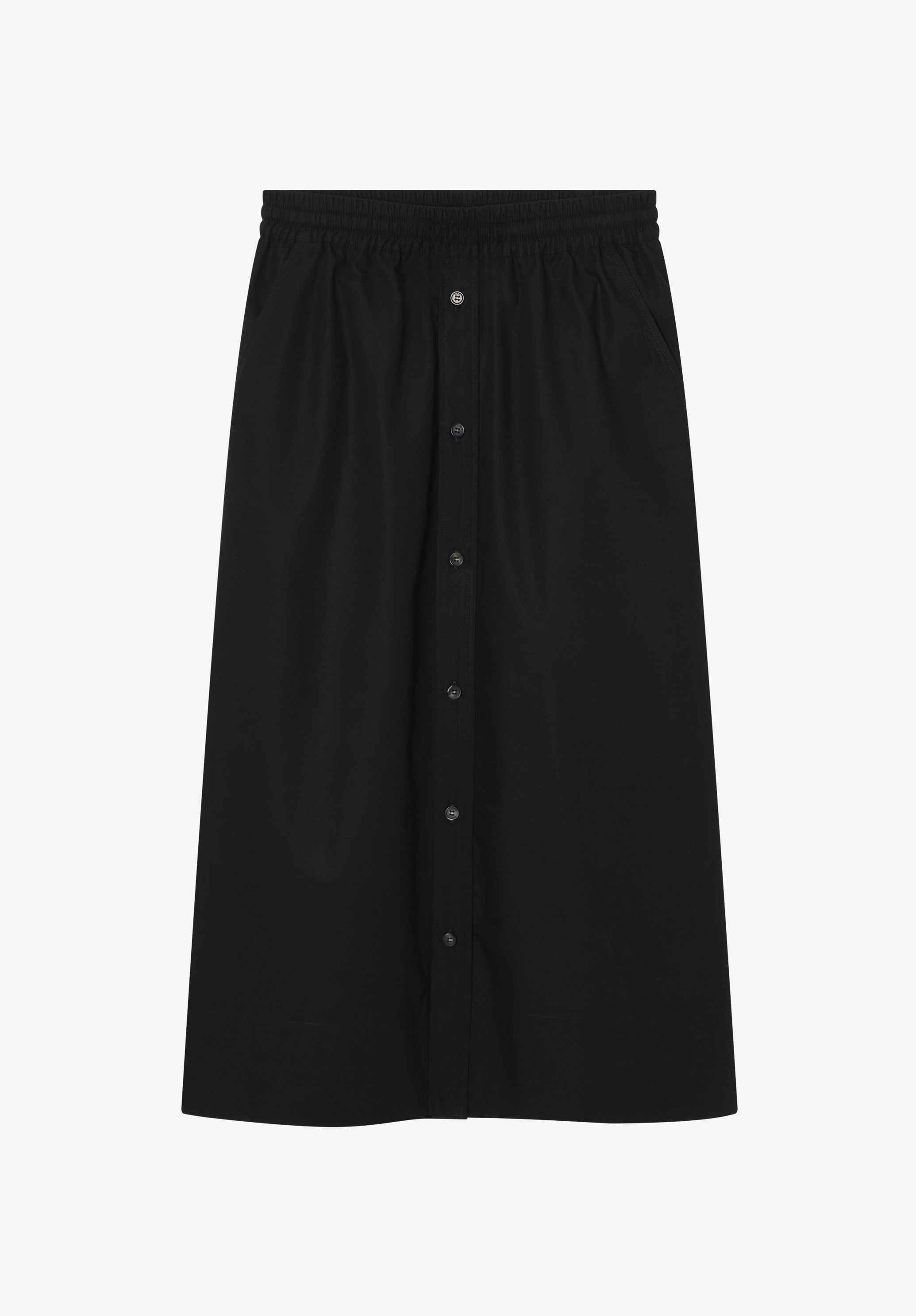 Long black organic cotton skirt