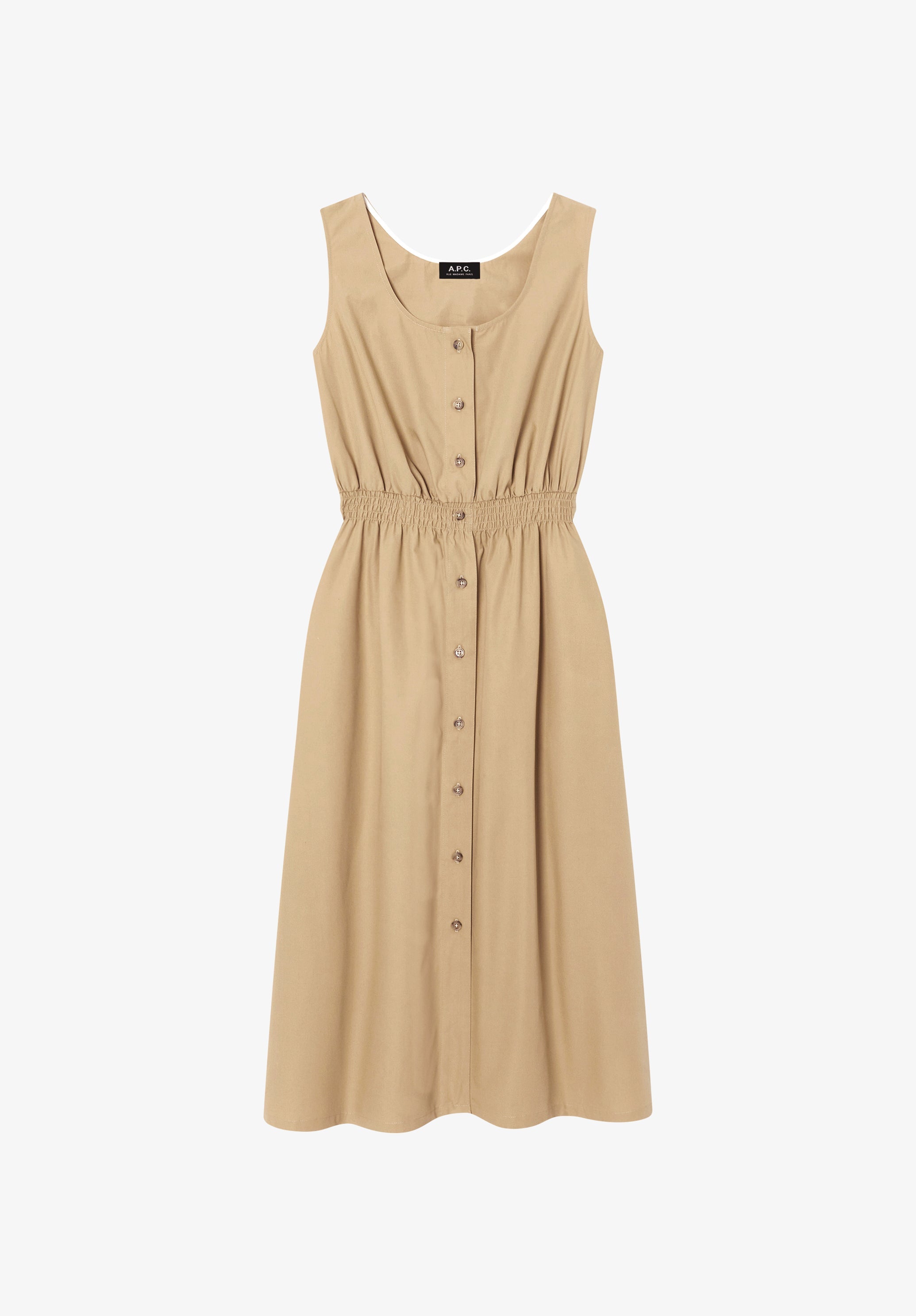 Sleeveless beige dress - 0
