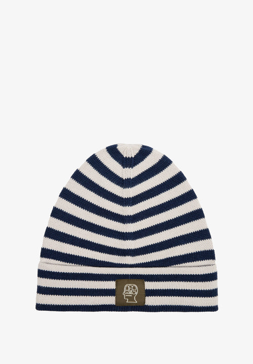 A.P.C. x Brain Dead Striped cotton beanie - 0