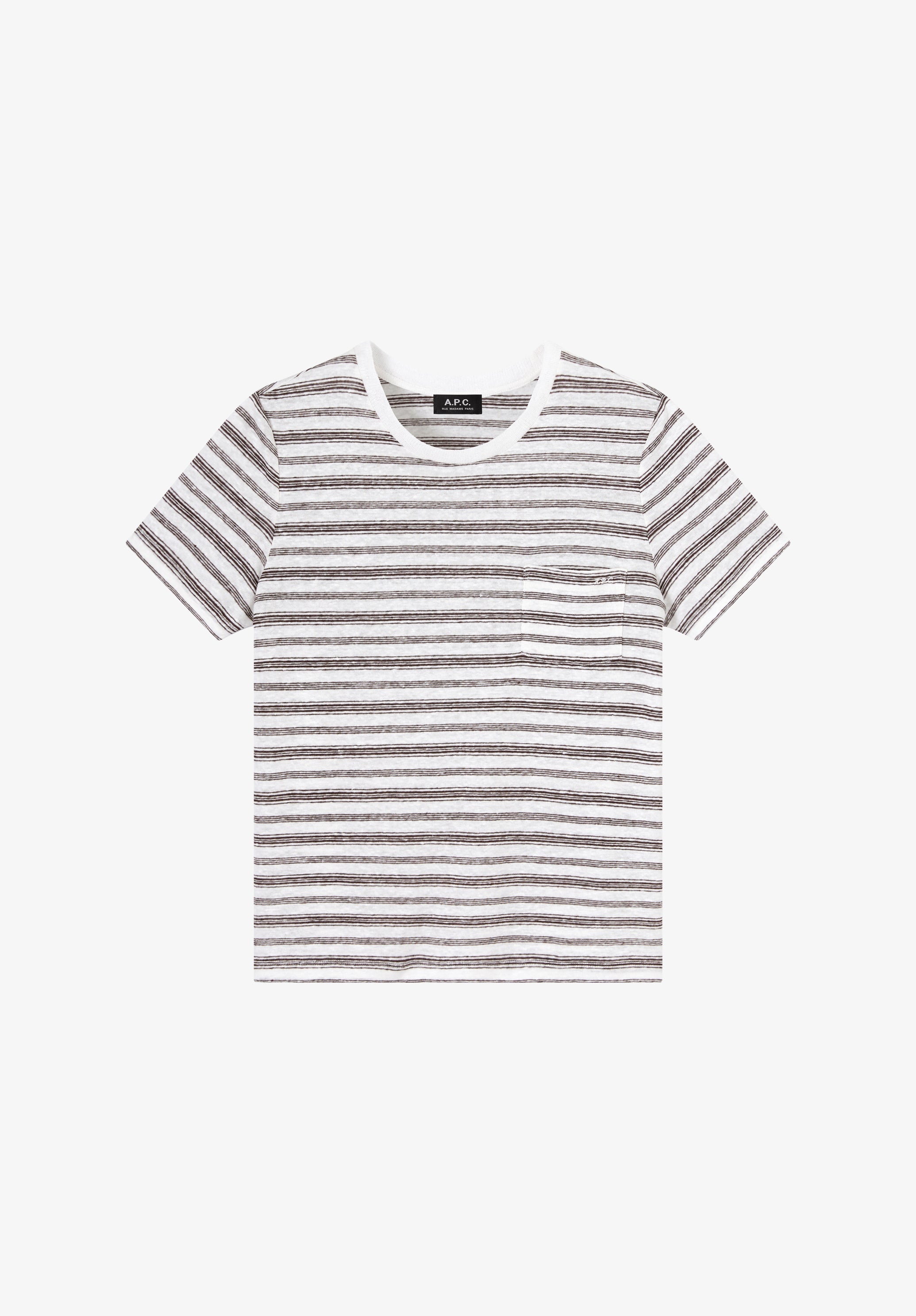 Striped linen T-shirt - 0