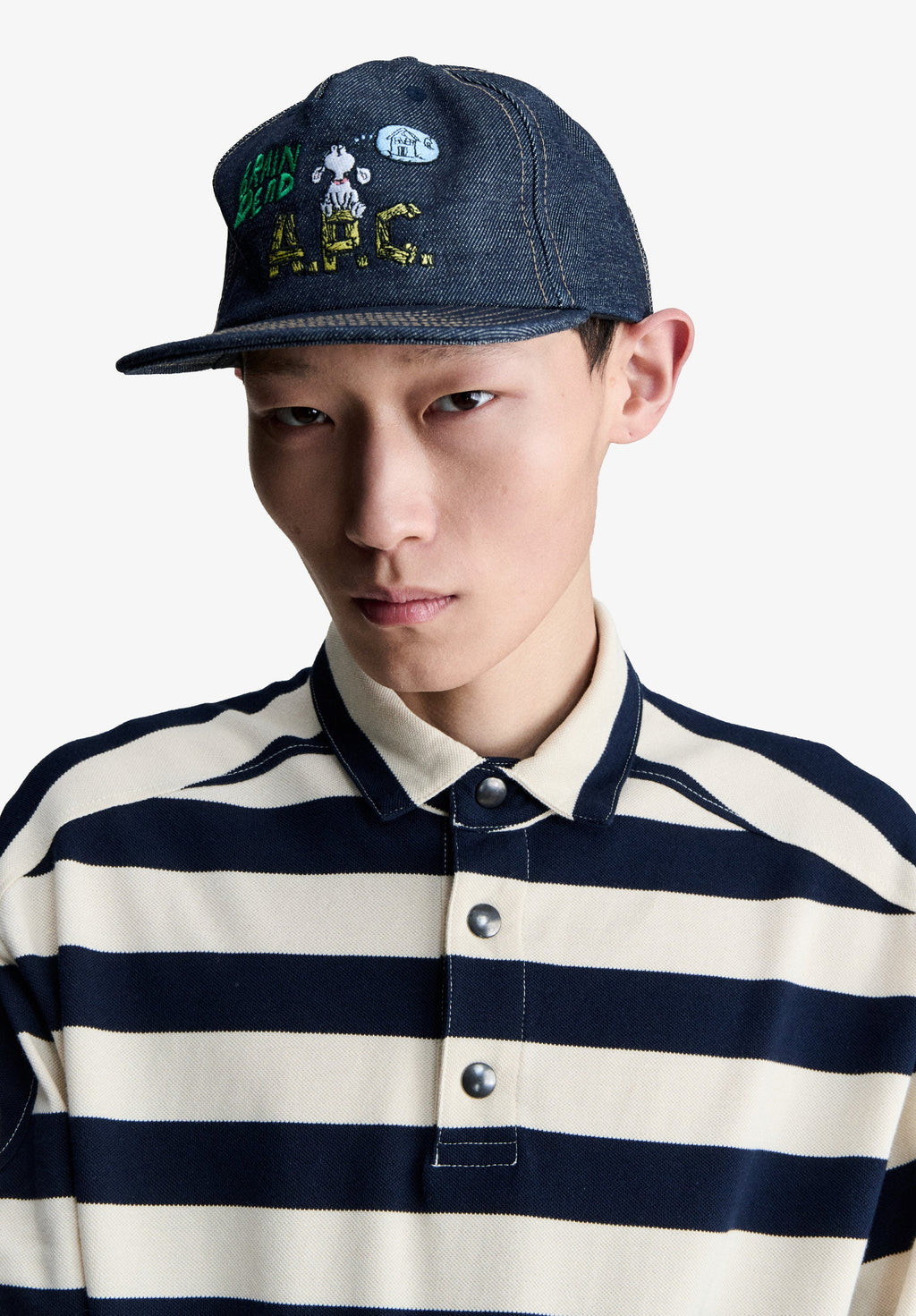 A.P.C. x Brain Dead Denim 6-panel cap - 1
