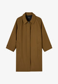 Khaki water-repellent wool mac - 0
