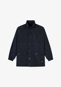 Navy blue windbreaker. - 0