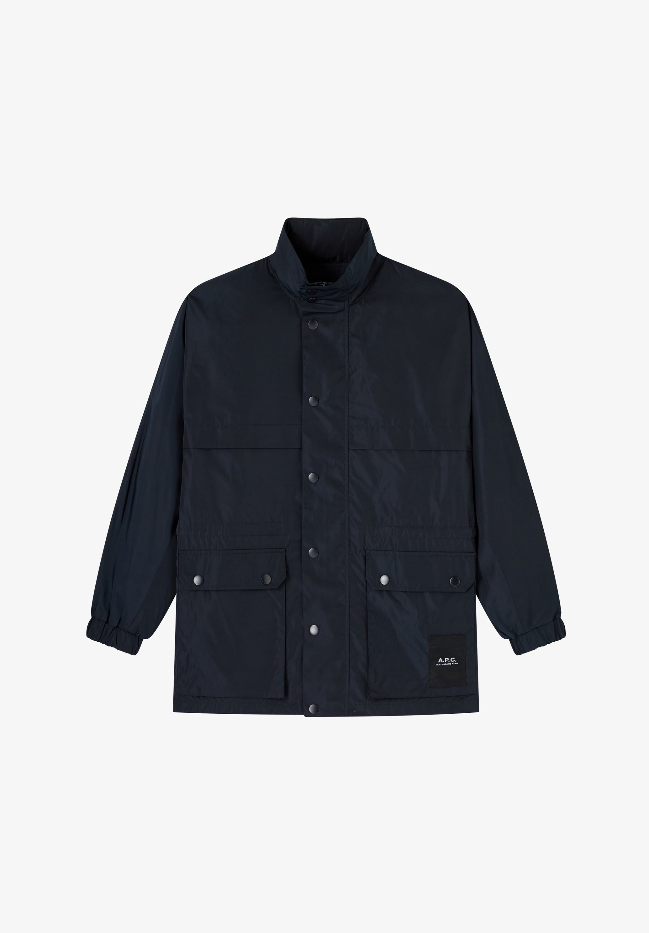 Navy blue windbreaker. - 0