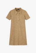 Metallised polo shirt collar dress - 0