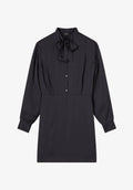 Flowing navy blue dress - 0