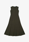 Flowing dark green dress - 0