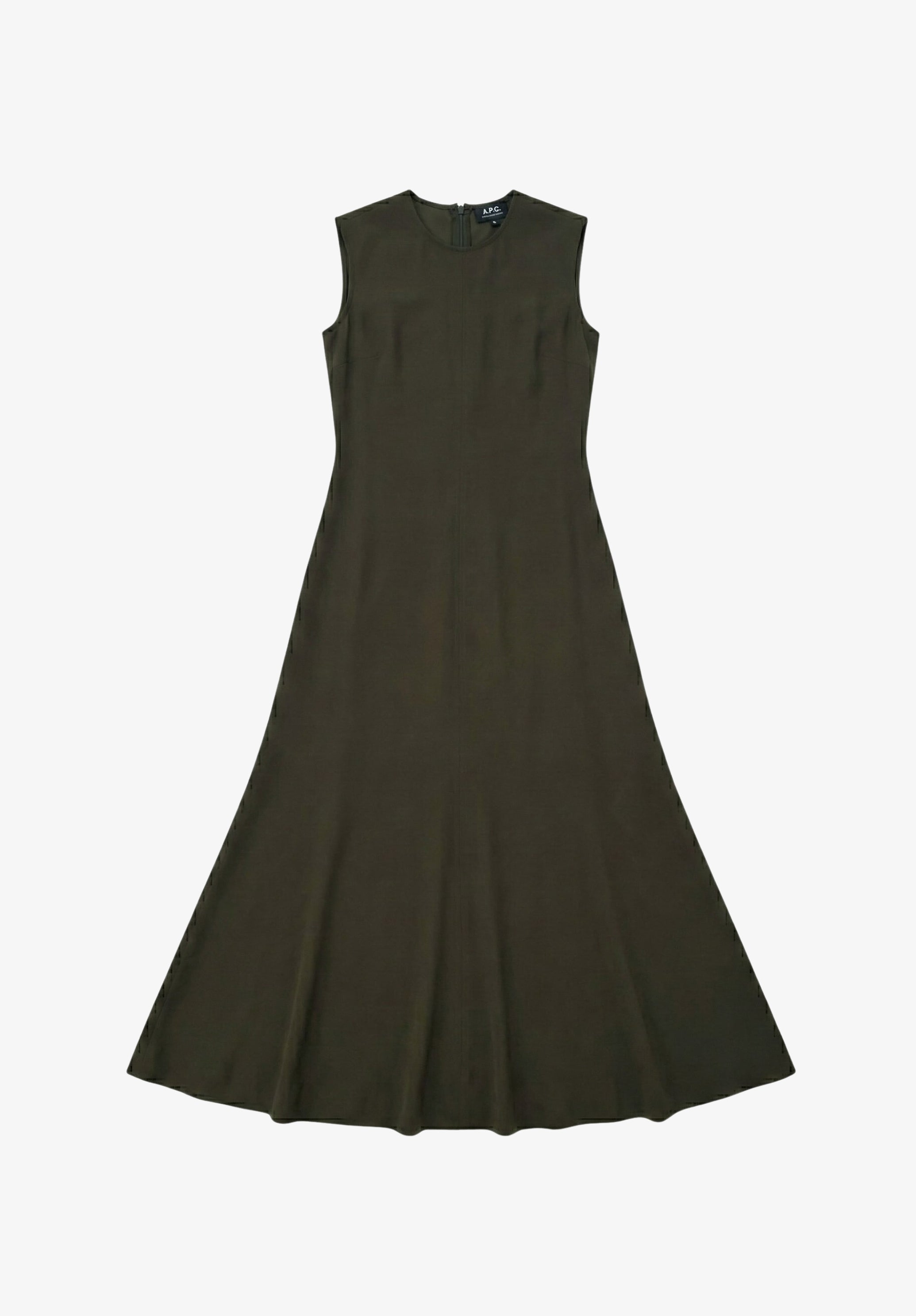 Flowing dark green dress - 0