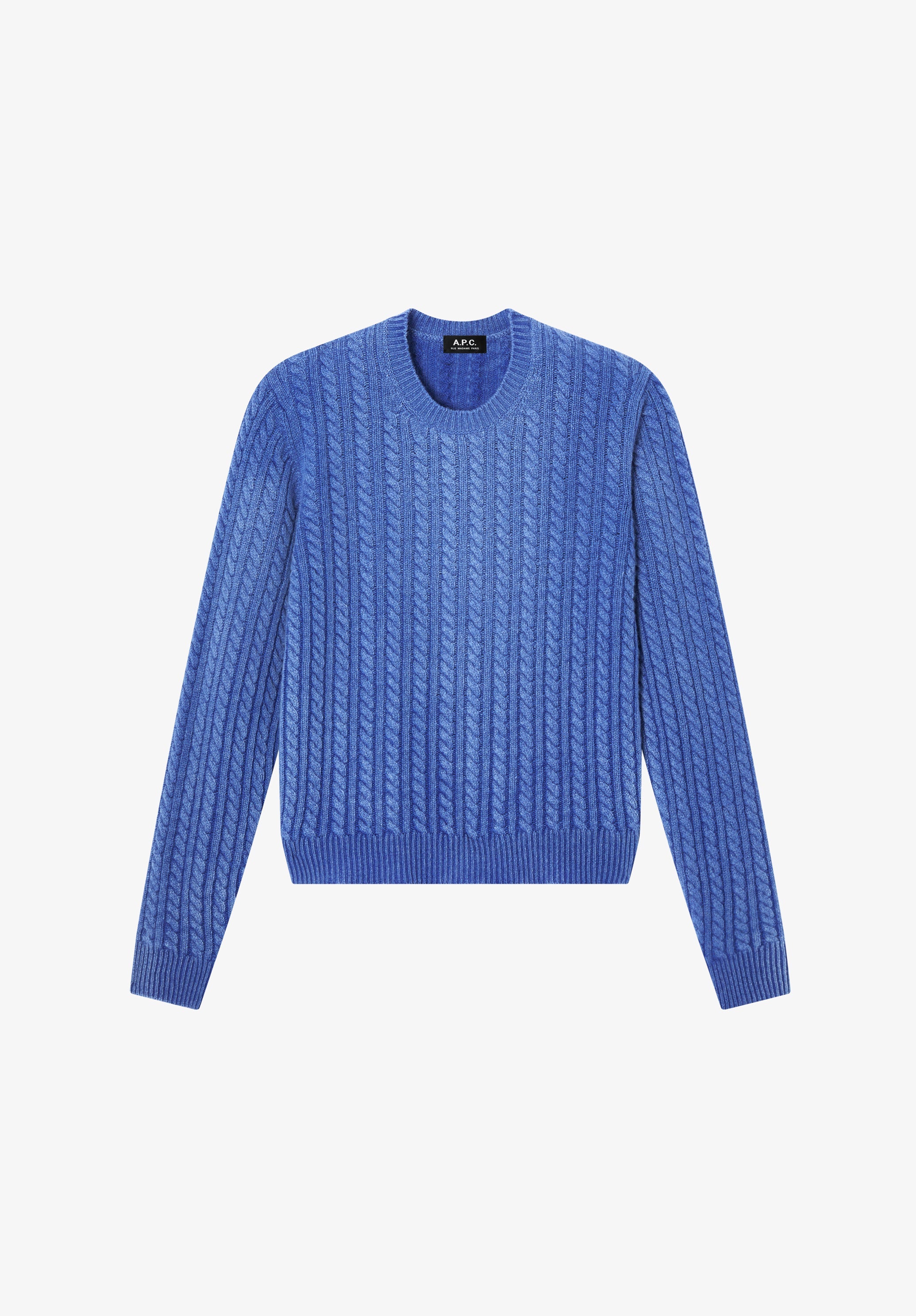 Blue cable-knit sweater - 0