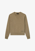 Beige boxy wool sweater - 0