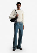 Ecru sweater in recycled wool - 1
