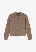 Taupe alpaca wool cardigan - 0