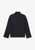 Navy blue high-neck sweater - 0