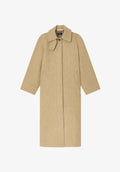 Oversize solid-colour coat with raglan sleeves
